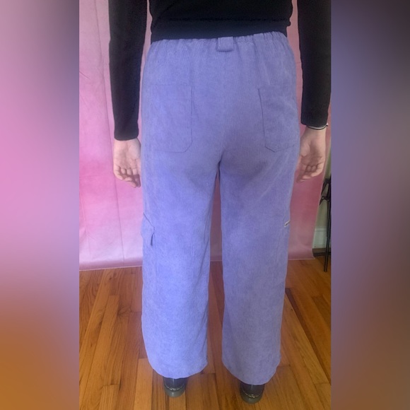 SHEIN Lavender Purple Corduroy Wide Leg Pants - Picture 6 of 7